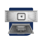 Pia de Inox para Cozinha 1,20m x 0,53m com Válvula e Cuba Central