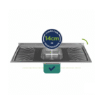 Pia de Inox para Cozinha 1,20m x 0,53m com Válvula e Cuba Central - Imagem 2