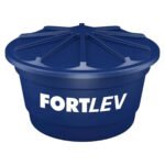 Caixa d'Água Polietileno com Tampa Azul Encaixe 500L Fortlev - Imagem 2
