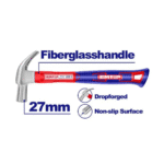 Martelo de Unha 27mm com Cabo de Fibra Emborrachado - Emtop - Imagem 2
