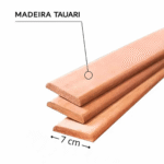 Jogo de Guarnição (Alisar) de Madeira Tauari para Portas de 80cm - Imagem 2
