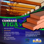 Vigota de Madeira Cambará 11x5cm (Peça com 3m) - Imagem 2