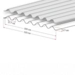 Telha de Policarbonato Ondulada Cristal Ajover Onda Baixa - Imagem 6