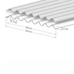 Telha de Policarbonato Ondulada Fumê Onda Alta Ajover - Imagem 4
