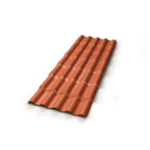Telha de PVC Colonial Terracota 5 Ondas - Afort