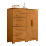 Cômoda 5 Gavetas e 1 Porta com Espelho Verona - Imagem 2