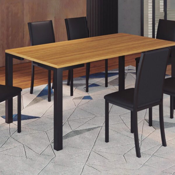 Conjunto de Jantar Mesa Jasper 1,60m com 6 Cadeiras