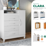 Cômoda Clara (Turquesa) Quadriflex
