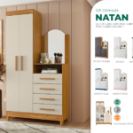 Guarda-Roupa Comoda Nathan com Espelho