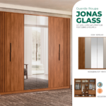 Guarda-Roupa Jonas Glass com 2 Espelhos