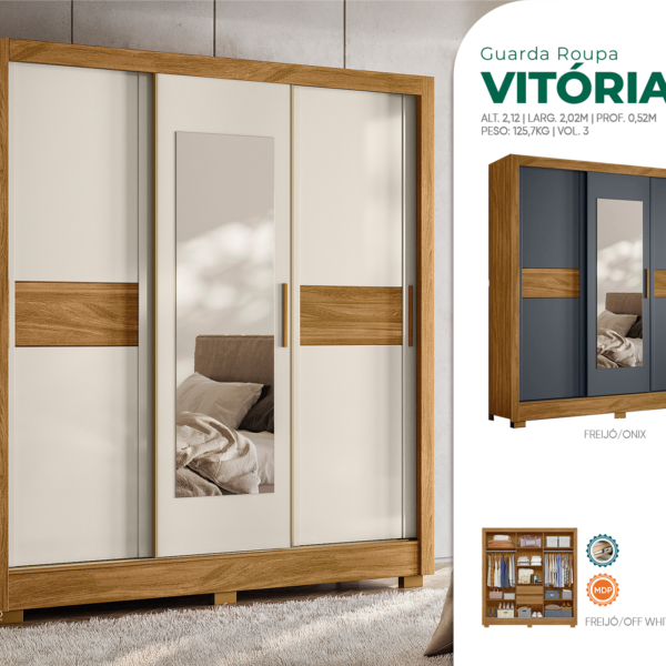 Guarda-Roupa Vitória com Espelho