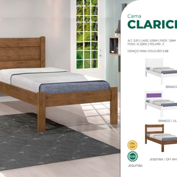 Cama Solteiro Clarice