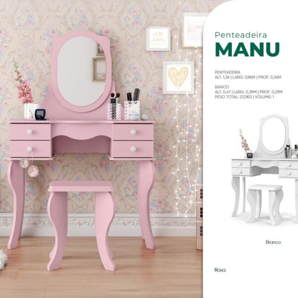 Penteadeira Manu com Banco