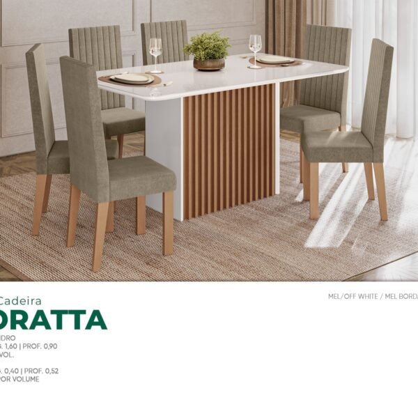 Mesa Floratta 1,60x0,90 com Vidro