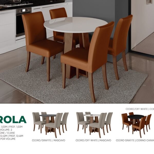Mesa Pérola 1,03x1,03 Redonda