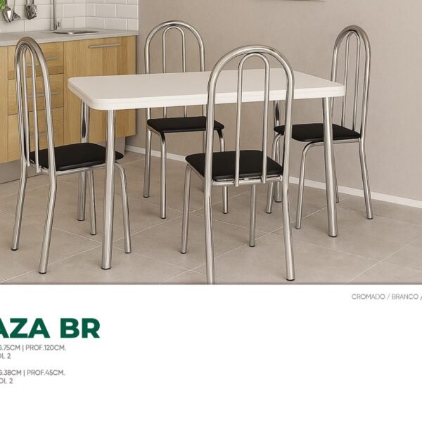 Mesa Cromada Plaza 1,20