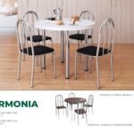 Mesa Cromada Harmonia Redonda 0,90