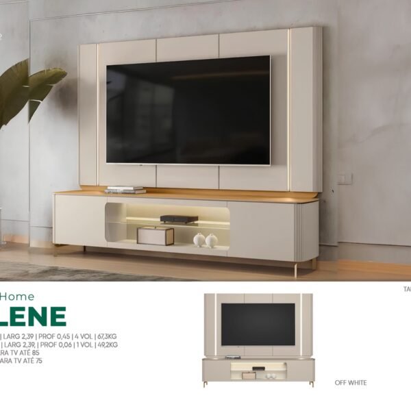 Rack com Painel Selene 2,39m