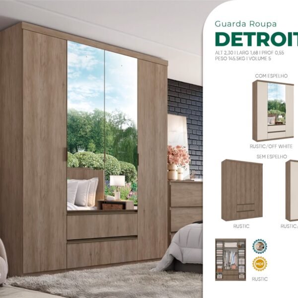 Guarda-Roupa Detroit sem Espelho