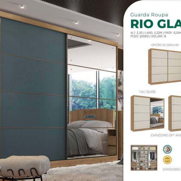 Guarda-Roupa Rio Glass sem Espelho
