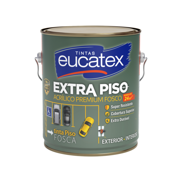 Galão de 3,6 L de Tinta Extra Piso Acrílico Premium Fosco Eucatex